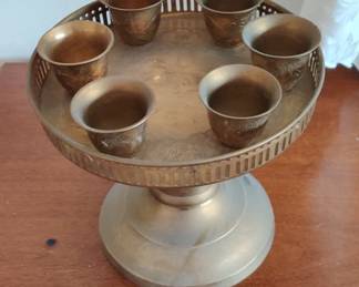 Brass cordial set from Saudi Arabia