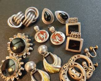 Sterling earrings in various styles