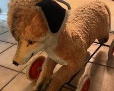 Vintage Steiff fox riding toy in great condition