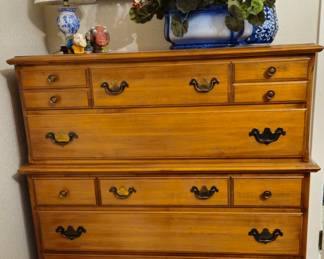 Hardrock Maple chest of drawers. Matching dresser.