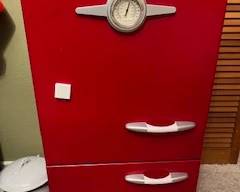 Playhouse refrigerator in cherry red