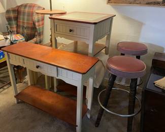 6 piece table set / two barstools and other furniture not in picture