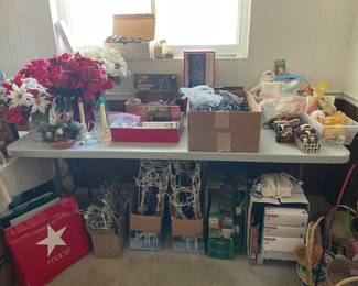 Xmas items in back left bedroom.