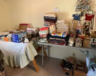 Sewing materials-Sewing nook off of master bedroom