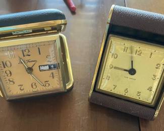 Vintage travel clocks