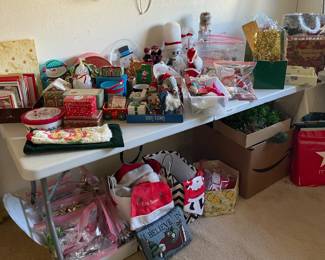 Xmas items in back left bedroom