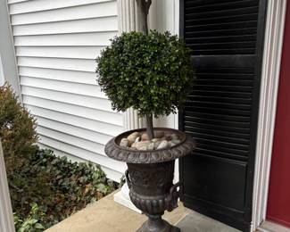 Pair of Victorian Cast Iron Urns
