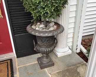 Pair of Victorian Cast Iron Urns