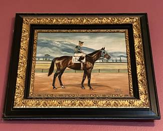 Original oil painting copying R.S. Reeves, copied 1972 B.L. Greoger