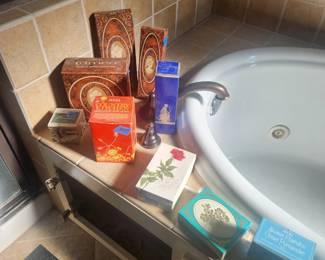 Vintage Avon boxes and Avon items