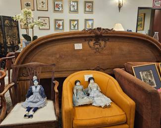 Raw silk meets French oak! Dollies too