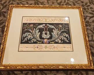 Beautiful grotesque hand colored illustration