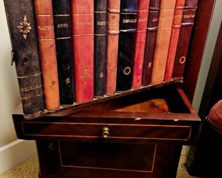 Vintage cabinet side table  with secret  Bookcase compartment