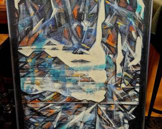 Mcm Art surrealist modern art signed