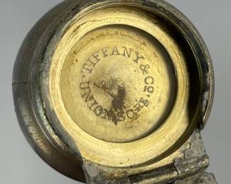 Antique c. 1900 Tiffany & Co. Clear Cut Glass Double Sided Scent Bottle w/ Sterling Caps