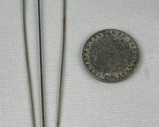 Antique 19th Century Lot of 3 Misc. Hat Pins w/ 10K Gold Tops