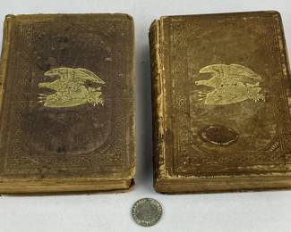 1861 The History, Civil, Political and Military of The Southern Rebellion 2 Volume Set by Orville J. Victor Illustrated FIRST EDITION