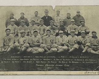 RARE Antique 1906 Chicago White Sox American League Club Team Postcard WORLD SERIES CHAMPIONS