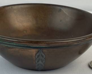 Antique c. 1912 Arts & Crafts Heintz #1861A Sterling on Bronze Bowl