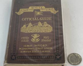 1877 The White Star Line of Mail Steamers Official Guide w/ Maps and Plans FIRST EDITION