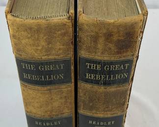 1864-1866 The Great Rebellion: A History of The Civil War in The United States 2 Volume Set by J.T. Headley Illustrated FIRST EDITION