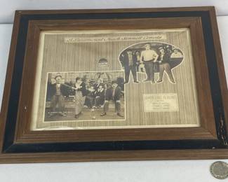 RARE Antique Original 1919 "When Love is Blind" Paramount Mack Sennett Comedy Silent Film Lobby Card (Ben Turpin, Charles Lynn, Phyllis Haver, Etc..) FRAMED