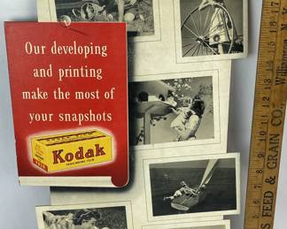 Vintage 1950's Kodak Verichrome Film V620 Die-Cut Cardstock Easel back Store Counter Display