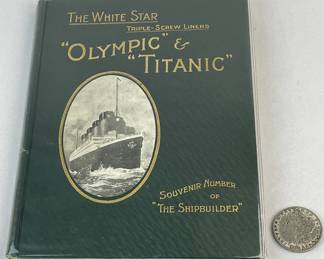 RARE 1911 The White Star Triple Screw Atlantic Liners Olympic and Titanic Souvenir Number of "The Shipbuilder" Photo Illustrated w/ Fold-Out Plates FIRST EDITION