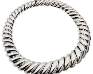 David Yurman Sterling Sculpted Cable Necklace
