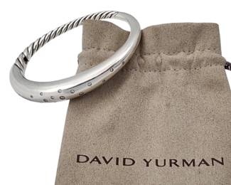 David Yurman Sterling Diamond Pure Form Bracelet