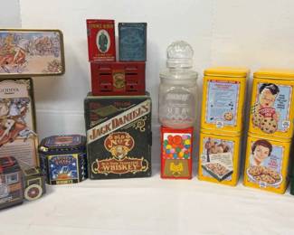 Vintage Collection Of Tin Boxes