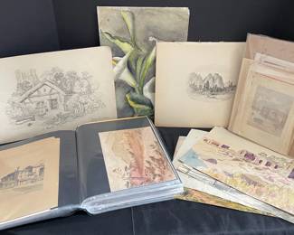 Various Original Watercolor Sketch Art Pieces