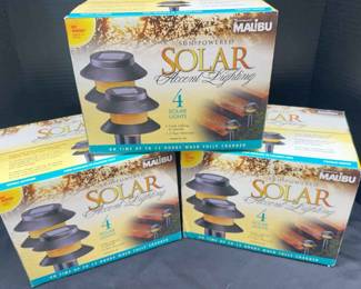 3 x Boxes Of 4 Solar Powered Lights