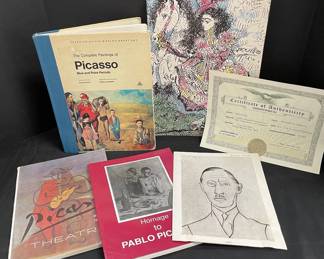 3 Picasso Art Books, 2 Picasso Art Prints, 1 Certificate of Authenticity
