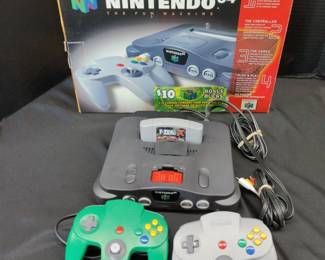 Nintendo 64 Complete Console With Box, Controllers And F Zero