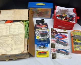 Vintage Hot Wheels Matchbox Other Brands With Vintage Tuck Racing Track 