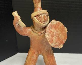Historic Colima Tomb Guardian Clay Sculpture