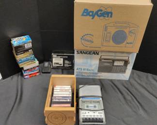Cassette Radios Recorders And Blank Tapes And Music From Beatles Prince And Phil Collins 