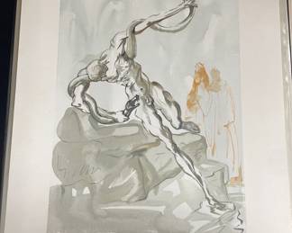 Salvador Dali Woodcut Engraving w Certificate of Authenticity, Various Art Prints