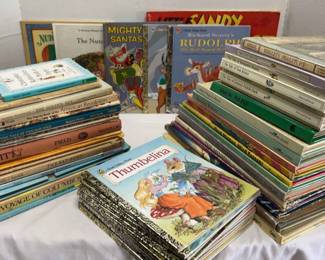 Childrens Folding Disney Chalkboard, Pop Up Baooks And Little Golden Book Collection