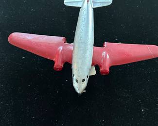 Vintage Pressed Steel Airplane Toy