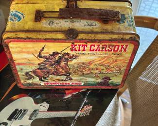 1955 Frontierland Davy Crockett Kit Carson Disneyland Lunchbox