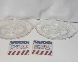 Home of the Free, Glass Plates, and Coasters.