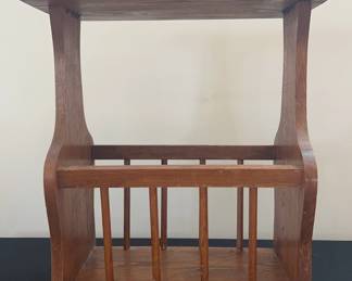 Wood Magazine Rack By American Oak USA