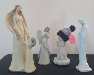 Mary 3 Angels Figurines
