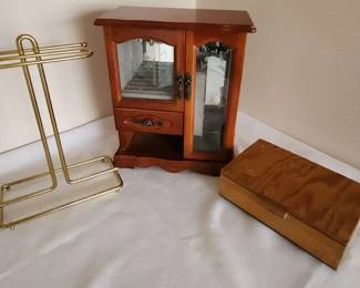 Small Jewelry Box, Stand And Display Case