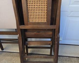 Three Wooden Folding Chairs