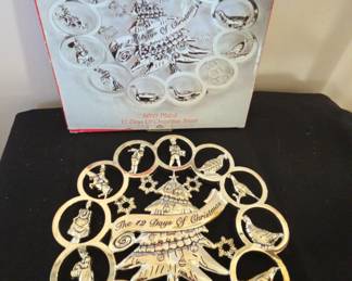 Godinger Silver Plated 12 Days Of Christmas Trivet