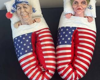 Ronald Nancy Reagan Slippers