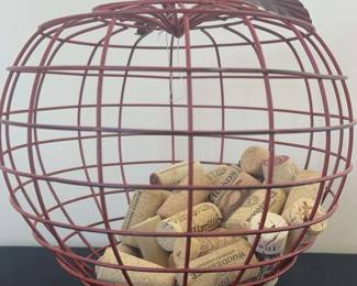 Metal Apple Box with Used Corks